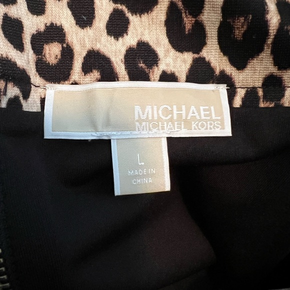 Chic Michael Kors Leopard Animal Print Pencil Skirt - Picture 4 of 5